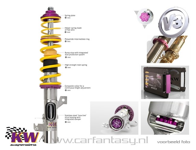 Coilover KW V3 inox Nissan 200 SX,NX S13 1.8 Turbo 07/1988-11/19