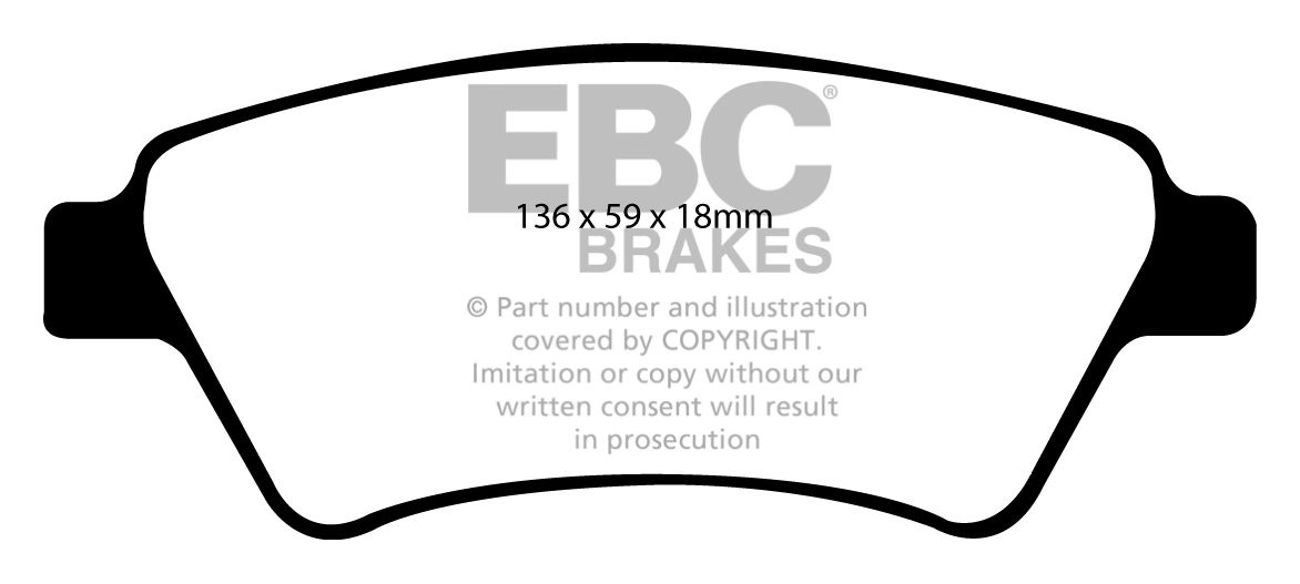 EBC Brakes RENAULT Kangoo 1.6 4x4 2001-2008 Remblokken voorzijde