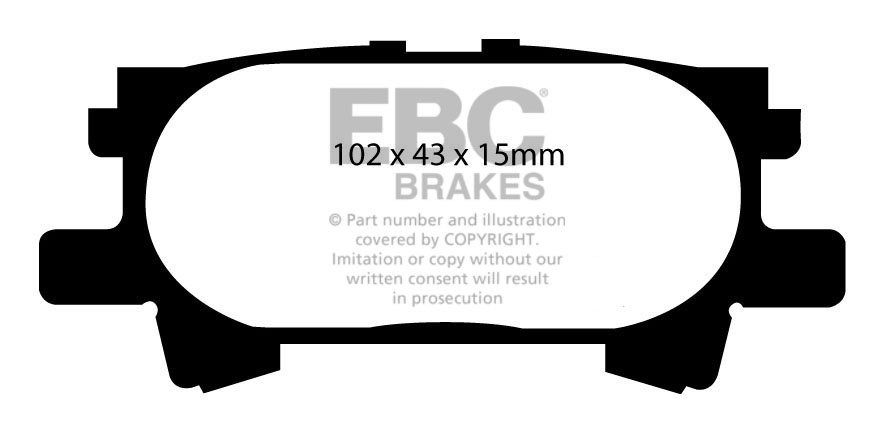 EBC Brakes LEXUS RX400h 3.3 hybrid 2005-2009 Remblokken achterzi