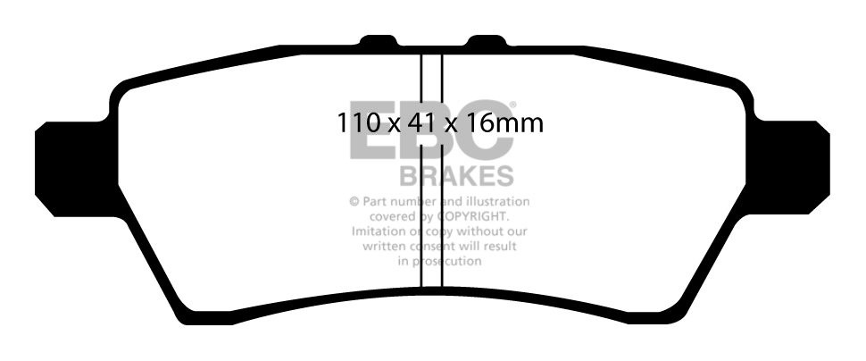 EBC Brakes NISSAN Pathfinder 4.0 2005-.. Remblokken achterzijde