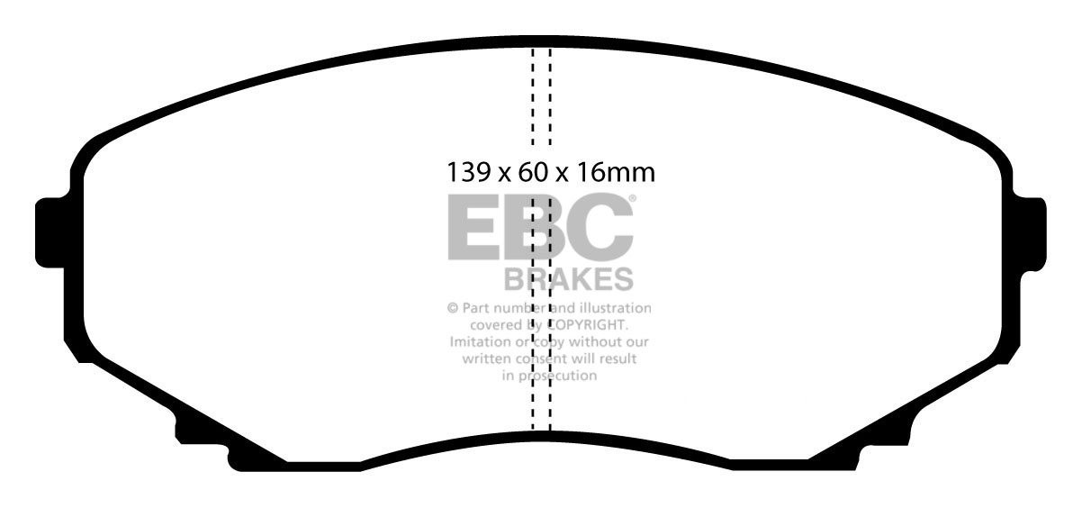 EBC Brakes MAZDA Bongo 2.0 (Friendee) 95-.. Remblokken voorzijde