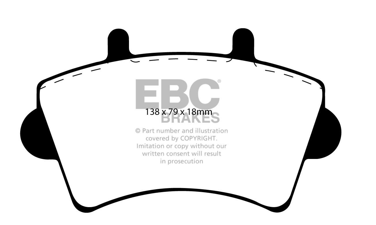 EBC Brakes RENAULT BEDRIJFSWAGEN Master 2.8 TD 2000-2010 Remblok